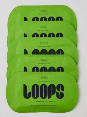 Loops Hydrogel Face Mask 5 Pack Fresh Peel NWT Skincare